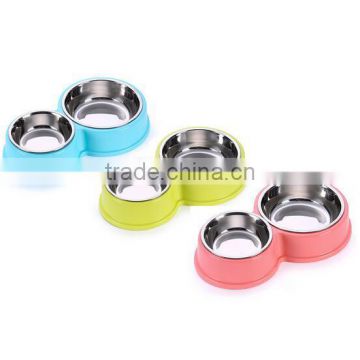 8 shape colorful dog feeding bowls