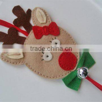 2017 Hot new bestselling product wholesale alibaba felt Rudolph the Red Nose Reindeer animal headbands made in China