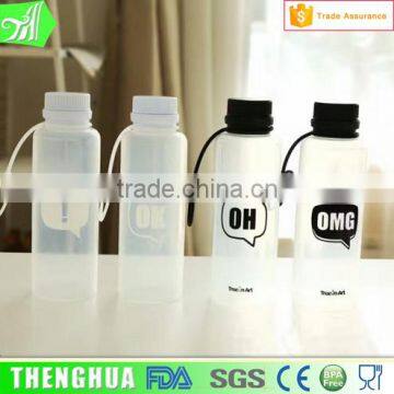 Travel Folding Silicone Water Bottle With Handle Clear Item For Drinks photo-2