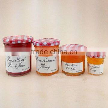 Glass Honey Jar Strawberry Glass Jam Jar photo-2