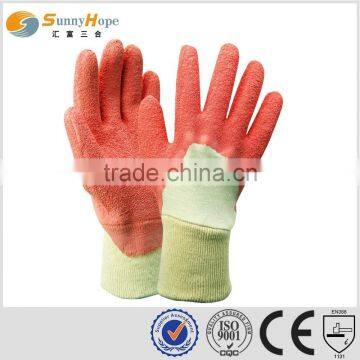 SUNNYHOPE cotton lined latex gloves,working gloves latex safety