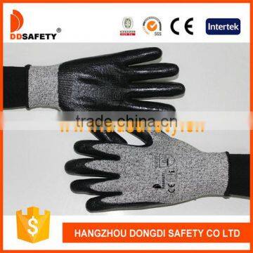 DDSAFETY 2017 Black Nitrile Coated Gloves Cut Resistance Gloves photo-2