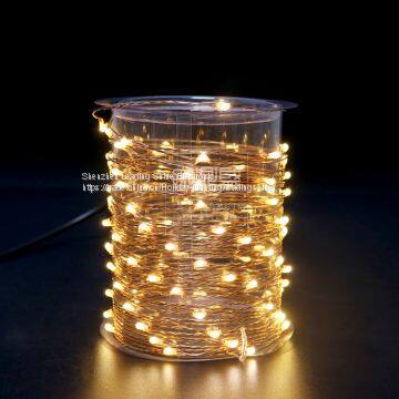 10m 10cm Spacing Remote Control Warm White RGB Copper String Fairy Light photo-2