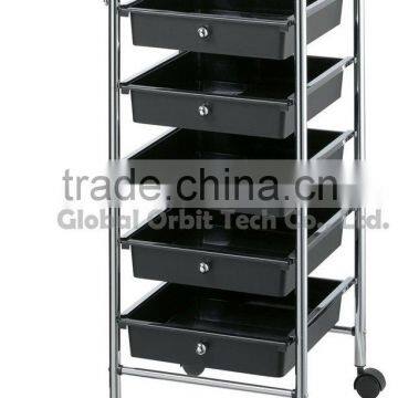 Colorful Mobile 10 Tier Drawers Plastic Cart With Drawers, Storage Trolley photo-2
