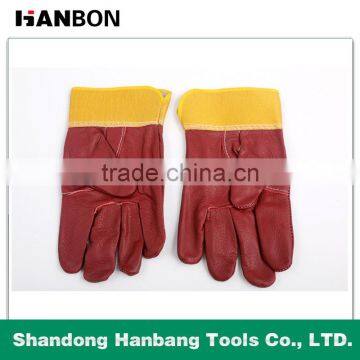 Professional welding goves with high quality of 11'' and 18'' yellow color