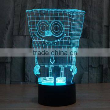 2016 Lovely Fashionable Popular Colorful Acrylic 3D Usb Led Night Light for Christmas Gift photo-2