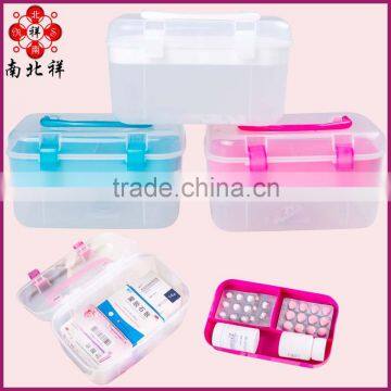 Small Size and Easy- carrying Plastic Medicinal Box with compartments