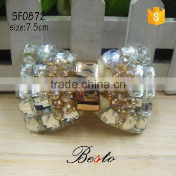 Wholesale fashion brazil lady heel crystal shoe accessory