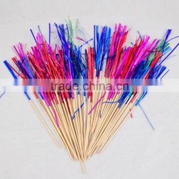New Decorative Dessert Fruit Label Disposable Picks Art Toothpicks Wooden Wedding Fireworks Toothpick Party Supplies photo-2
