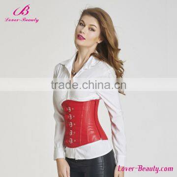 12 Plastic Boned Women Red Corset With 2 Rows Burn Fat Corset photo-2