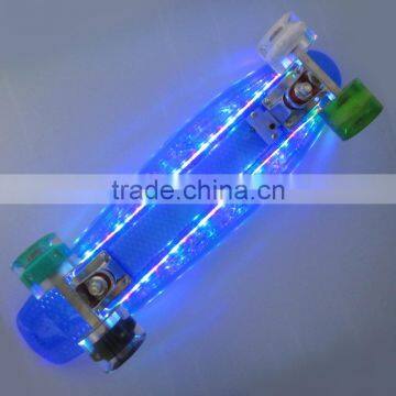 HSJ48 Transparent Original Skateboard LED Flashing Luminous Skateboard Longboard photo-2