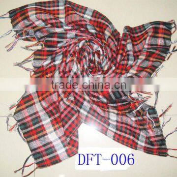 Fashion checked Square scarf