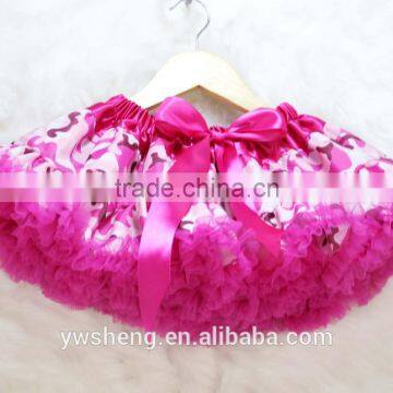 Baby Boutique Brand Name Clothing Christmas Costume Satin Chevron Pettiskirt Dance Wear Skirts for Young Girls photo-2