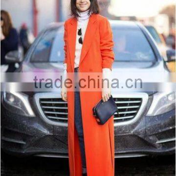 100% Hand Made Fashion Orange Winter Coats Winter Women Coat