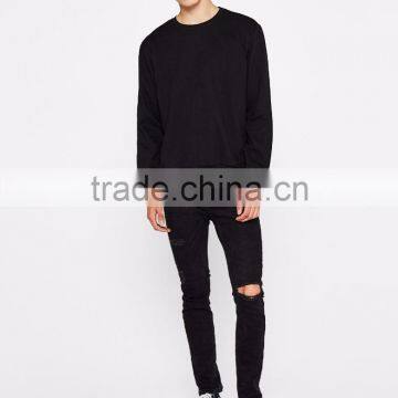Autumn Winter Sweatshirt With Elastic Waist And Cuffs Customizable Cotton Fleece Plain Style Sweater 50% Cotton 50% Polyester