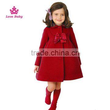 New arrival europe style long red winter coat for kids LB20151113-3