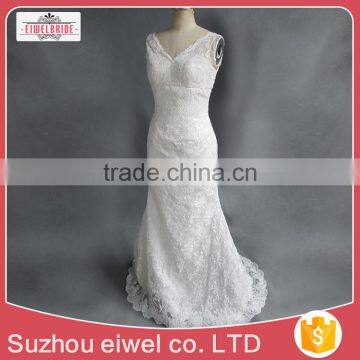 2017 China Manufacturer Customized Applique Lace Mermaid Wedding Dress