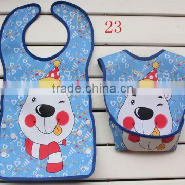 2014 Hot Sale PVC Plastic Waterproof Custom Baby Bibs