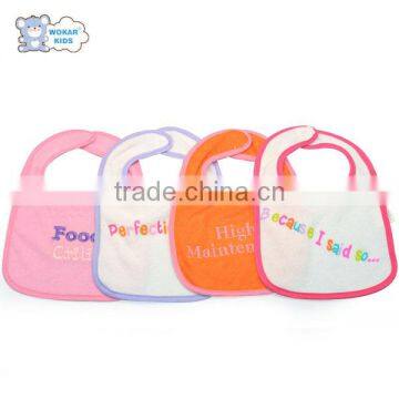 2016 China Supplier Embroidered Letter Baby Bibs 100% Cotton photo-4