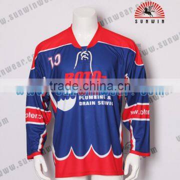 2017 wholesale custom best printing color high quality team cheap hockey jersey