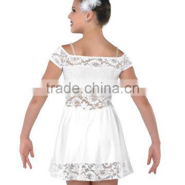 2016 - Women White Lyrical Knee Length Lace Amazing Dress for Show photo-2