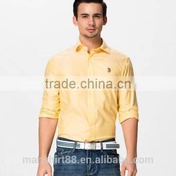Yarn Dyed Washed Oxford Dress Shirt for Men photo-4