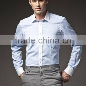 2014 Latest Western Style Mens Custom Dress Shirt 100% Cotton photo-5