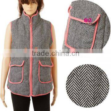 FACTORY wholesale monogrammed herringbone vest