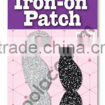 mini Glitter Iron on PU patches kids iron on patches heat press patches