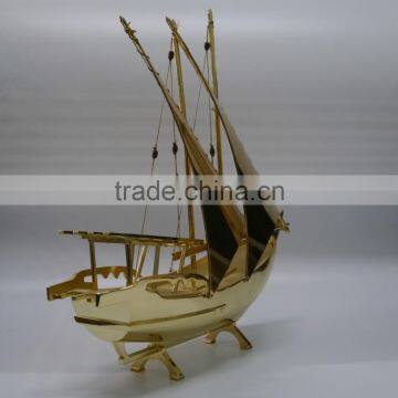 Noble Customized Made Golden Crystal Arab Dhow For Wedding Favors And Islamic Souvenirs Gifts photo-5