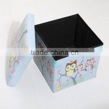 PU Leather Thick Foldable Shoes Storage Stool Box Bench Seat photo-5