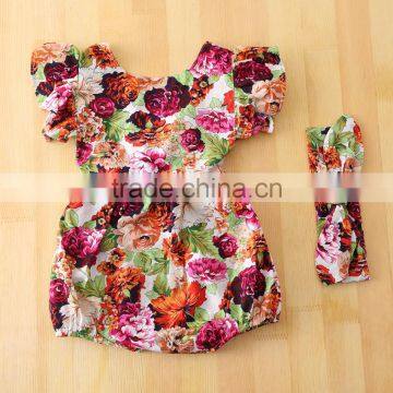 Fancy baby cotton frocks designs rompers infant toddler children clothing M6071403