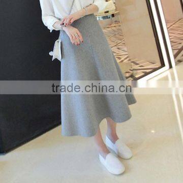 Custom Autumn Skirts Casual Women Long Woolen A-line Skirts,Fashion Thick Winter Woolen Long Skirts For Women photo-3