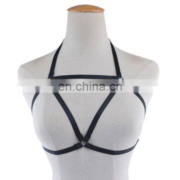 Women Sexy Beach Style Bikini Body Jewelry Black Bra Straps Jewelry