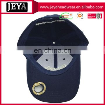 Custom bottle opener baseball cap promotion Brand beer factory navy blue baseball cap