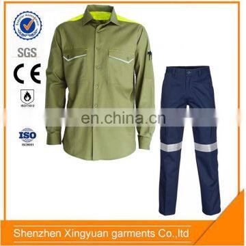 Factory Price Polyester/Cotton Safety Acid Resistant chemical protective reflective clothing