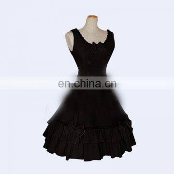 Rose Team-Free Shipping Custom Made Two Colors Black Lolita Dress Gothic Lolita Dress Sexy Carnival Halloween Costume photo-4