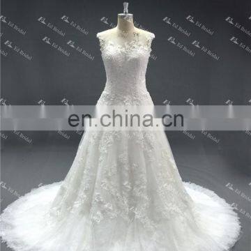 LN10 2016 Lastest Designs China Supplier Reliable Manufacture See Through Back Real Sample Picture Wedding Gown photo-2