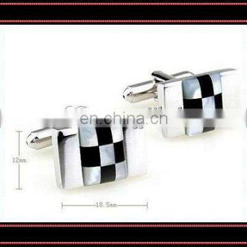 High quality agate & mother pearl inlaid cufflinks, clothing accessories