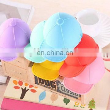 High quality candy color baseball cap design silicone purse for coin collecting