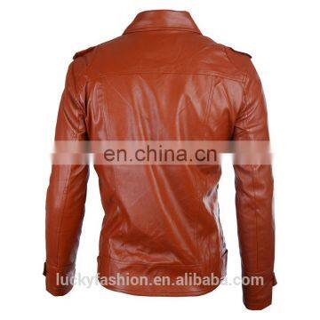Customized Fashion Style Mens Windbreaker Jacket Man PU Leather Jacket Manufacturers photo-5