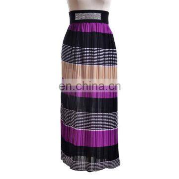New Arrival Ice Silk Women Long Skirt Colorful Casual Ladies Skirt photo-3