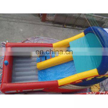 SUNWAY children best quality inflatable water slide for kids,bounce round water slide,plastic swimming pool with slide