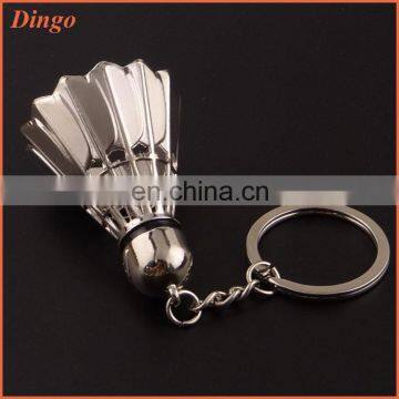 Badminton keychain Custom 3D shapes keychain Blank metal keychain