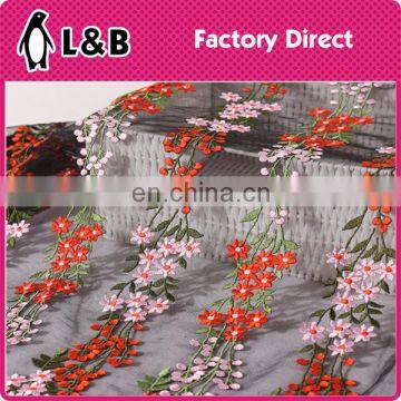 custom colorful embroidery lace fabric for dress QX-06