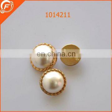 fancy abs pearl combined button with plastic tape for women coat