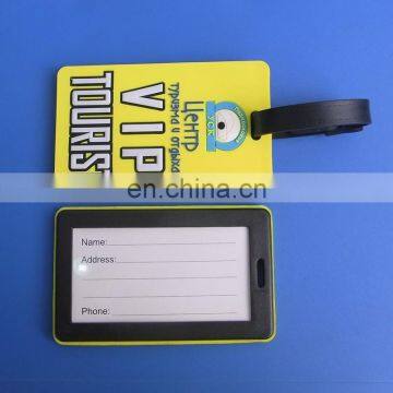 VIPTourist black backing personalized logos engraved hard plastic bag tags