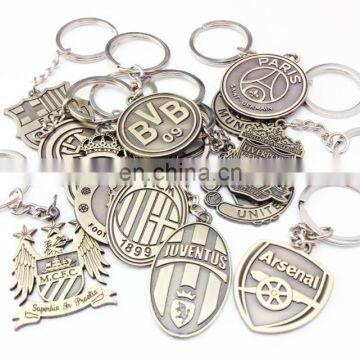 Europe's Football Leagues Club Keychain Soccer Club Logo Bronze Keychain photo-2