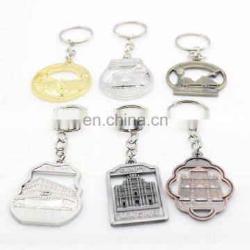 Custom design Popular attraction places metal key chain