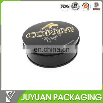 Custom decorative round aluminum metal coaster packaging tin boxes factory